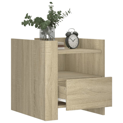 vidaXL Bedside Cabinet Sonoma Oak 45x50x50 cm Engineered Wood 3