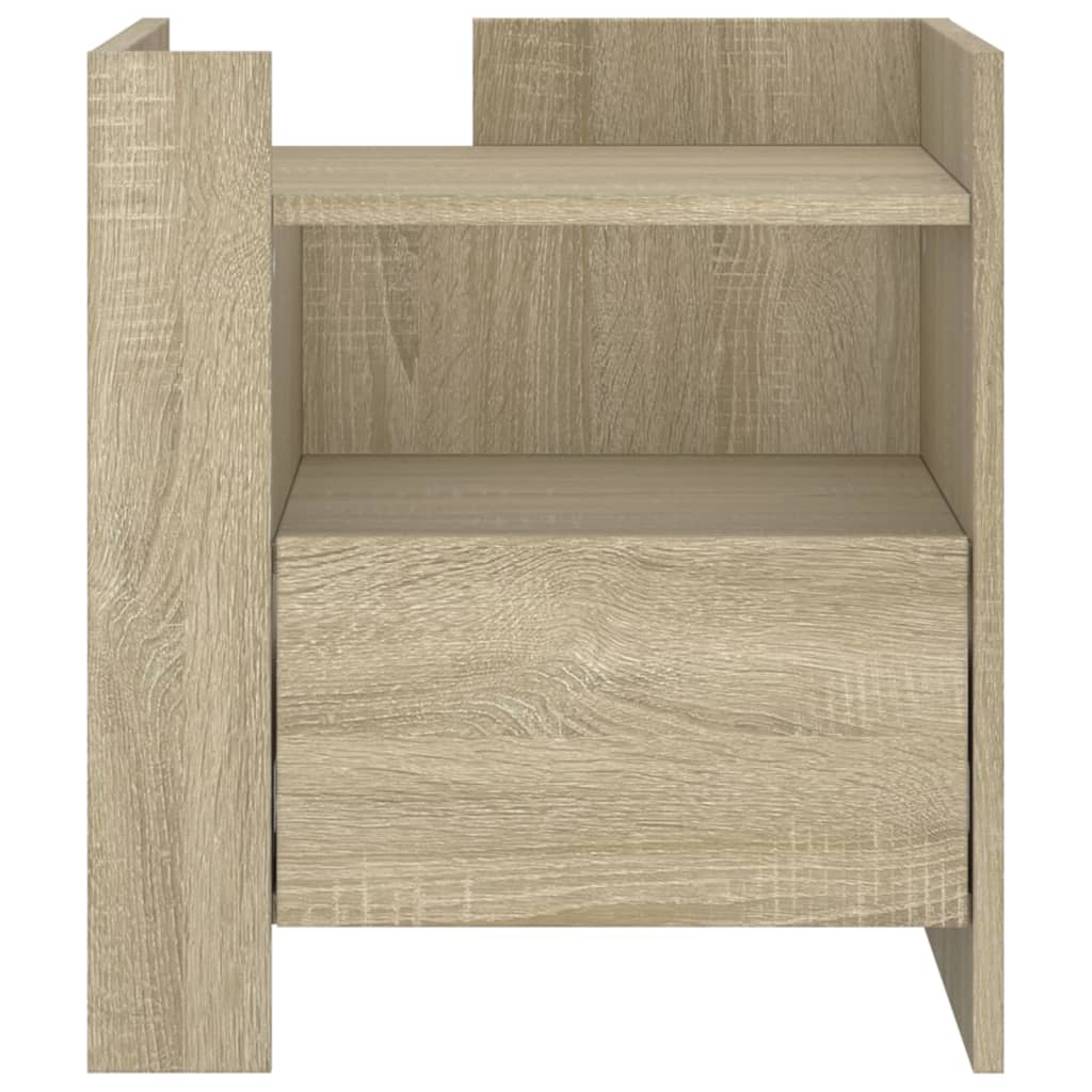 vidaXL Bedside Cabinet Sonoma Oak 45x50x50 cm Engineered Wood 4