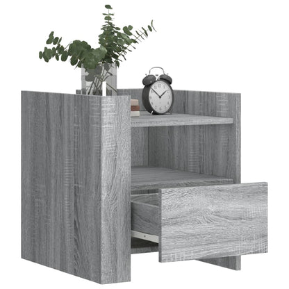 vidaXL Bedside Cabinet Grey Sonoma 45x50x50 cm Engineered Wood 3