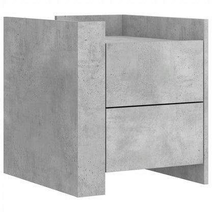 vidaXL Bedside Cabinet Concrete Grey 45x50x50 cm Engineered Wood 2