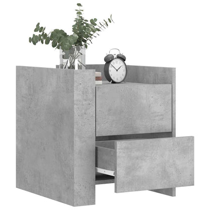 vidaXL Bedside Cabinet Concrete Grey 45x50x50 cm Engineered Wood 3