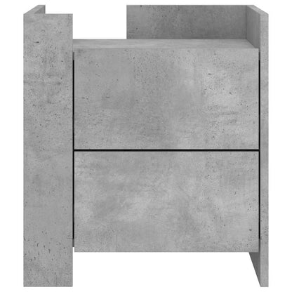 vidaXL Bedside Cabinet Concrete Grey 45x50x50 cm Engineered Wood 4