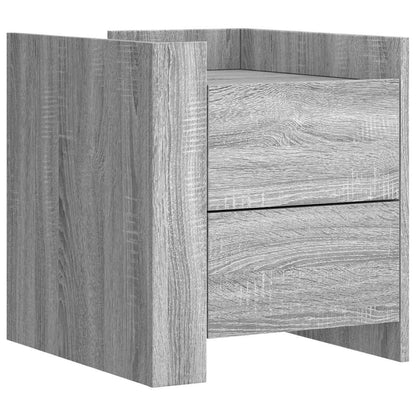 vidaXL Bedside Cabinet Grey Sonoma 45x50x50 cm Engineered Wood 2