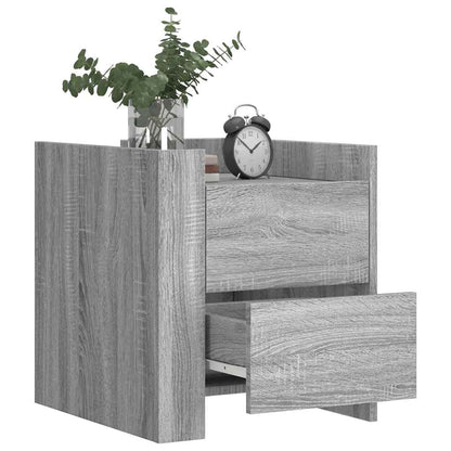 vidaXL Bedside Cabinet Grey Sonoma 45x50x50 cm Engineered Wood 3