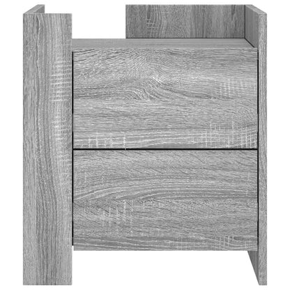 vidaXL Bedside Cabinet Grey Sonoma 45x50x50 cm Engineered Wood 4