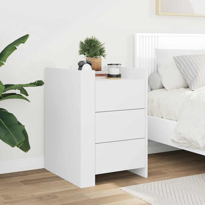 Bedside Cabinet 45x50x65 cm Engineered Wood White