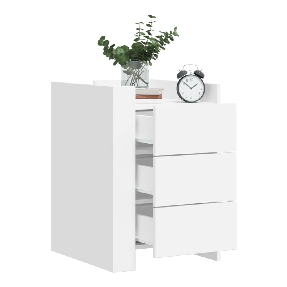 Bedside Cabinet 45x50x65 cm Engineered Wood White
