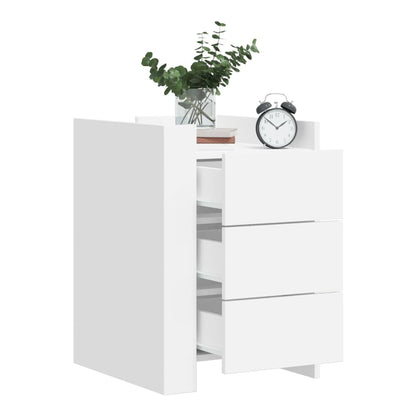 Bedside Cabinet 45x50x65 cm Engineered Wood White