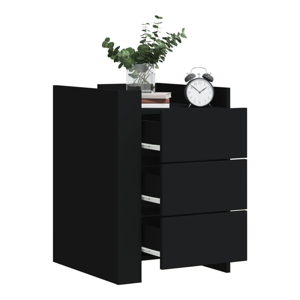 Bedside Cabinet 45x50x65 cm Engineered Wood Black
