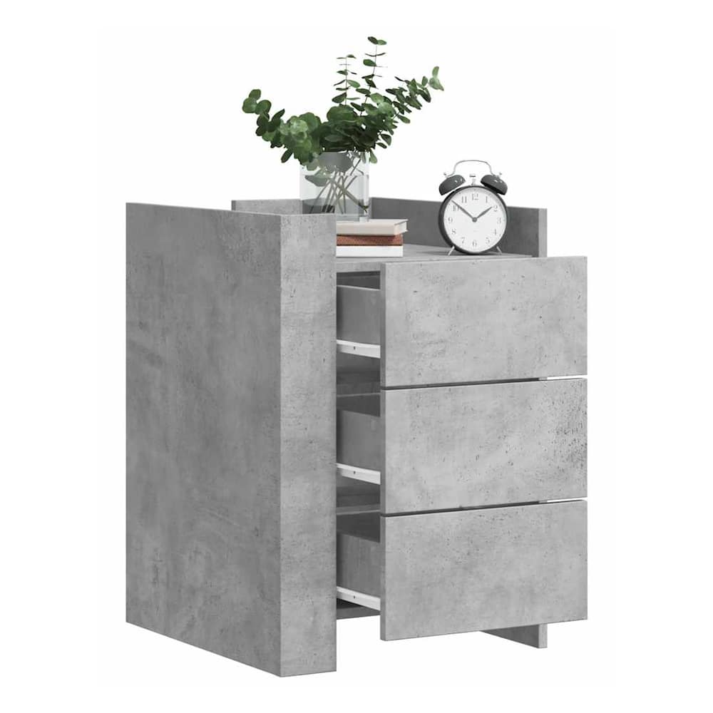 Bedside Cabinet 45x50x65 cm Engineered Wood Concrete grey