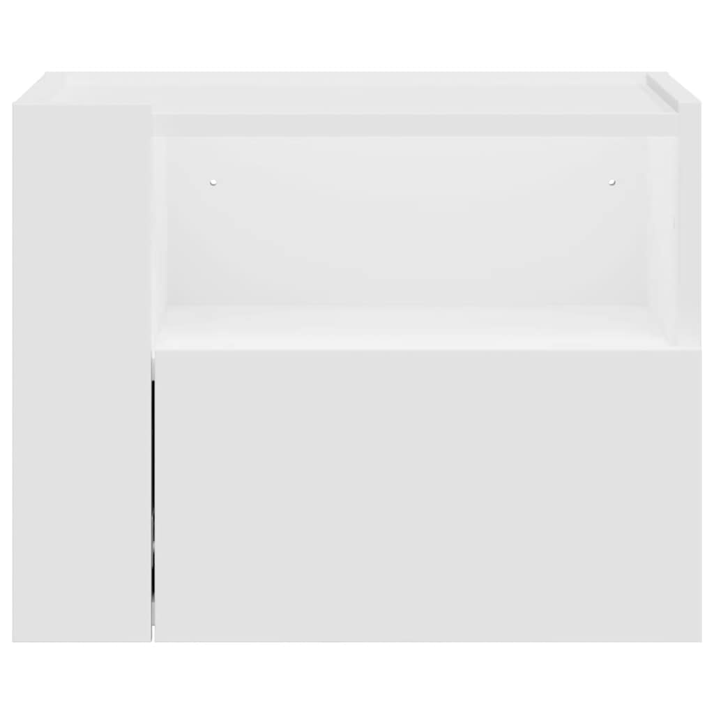 vidaXL Wall-mounted Bedside Cabinets 2 pcs White 45x30x35 cm 4
