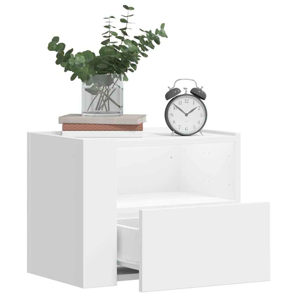 vidaXL Wall-mounted Bedside Cabinets 2 pcs White 45x30x35 cm 1