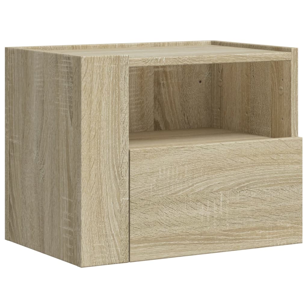 vidaXL Wall-mounted Bedside Cabinets 2 pcs Sonoma Oak 45x30x35 cm 5