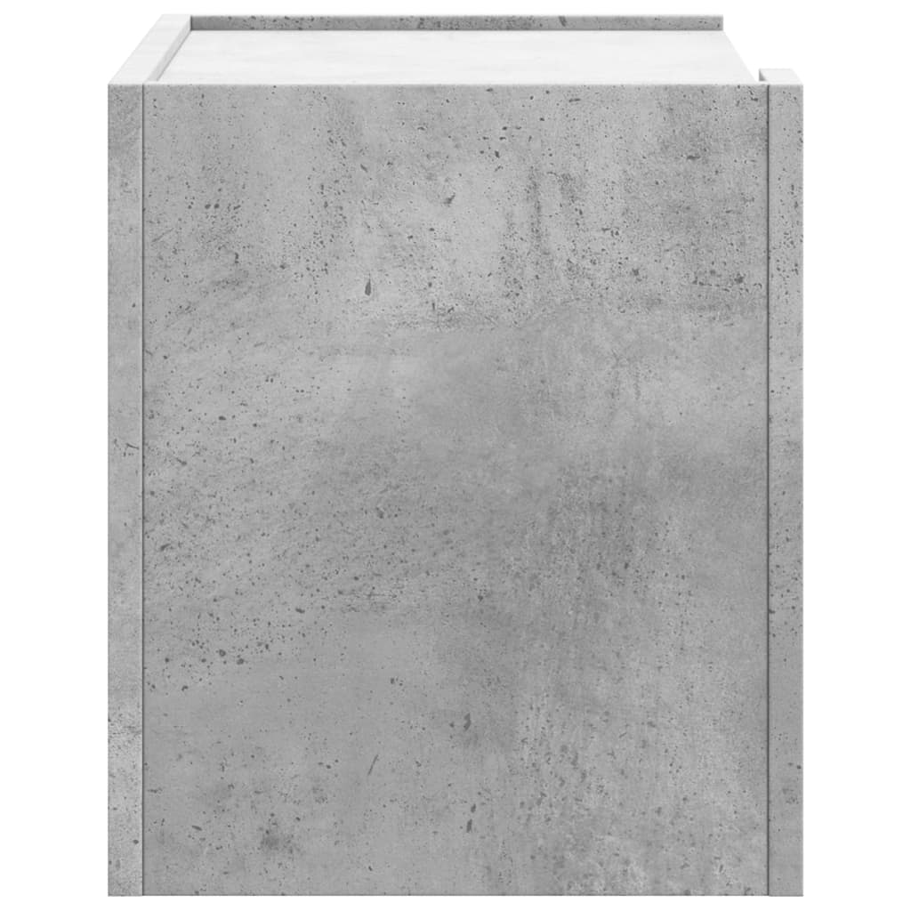 vidaXL Wall-mounted Bedside Cabinets 2 pcs Concrete Grey 45x30x35 cm 6