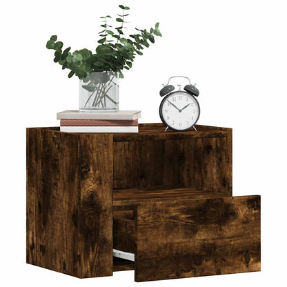 vidaXL Wall-mounted Bedside Cabinets 2 pcs Smoked Oak 45x30x35 cm 1