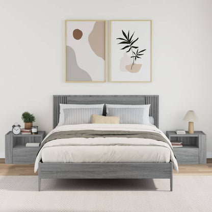 vidaXL Wall-mounted Bedside Cabinets 2 pcs Grey Sonoma 45x30x35 cm 3