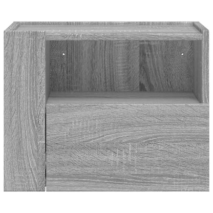 vidaXL Wall-mounted Bedside Cabinets 2 pcs Grey Sonoma 45x30x35 cm 4