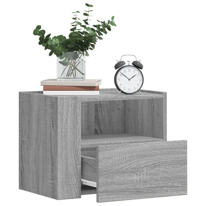 vidaXL Wall-mounted Bedside Cabinets 2 pcs Grey Sonoma 45x30x35 cm 1
