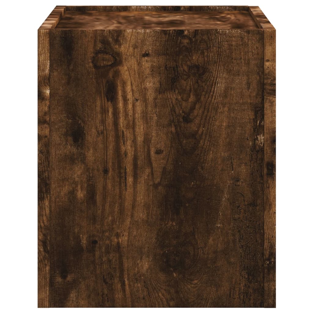 vidaXL Wall-mounted Bedside Cabinets 2 pcs Smoked Oak 45x30x35 cm 6