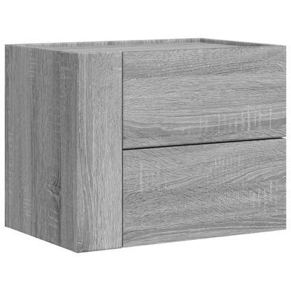 vidaXL Wall-mounted Bedside Cabinets 2 pcs Grey Sonoma 45x30x35 cm 4
