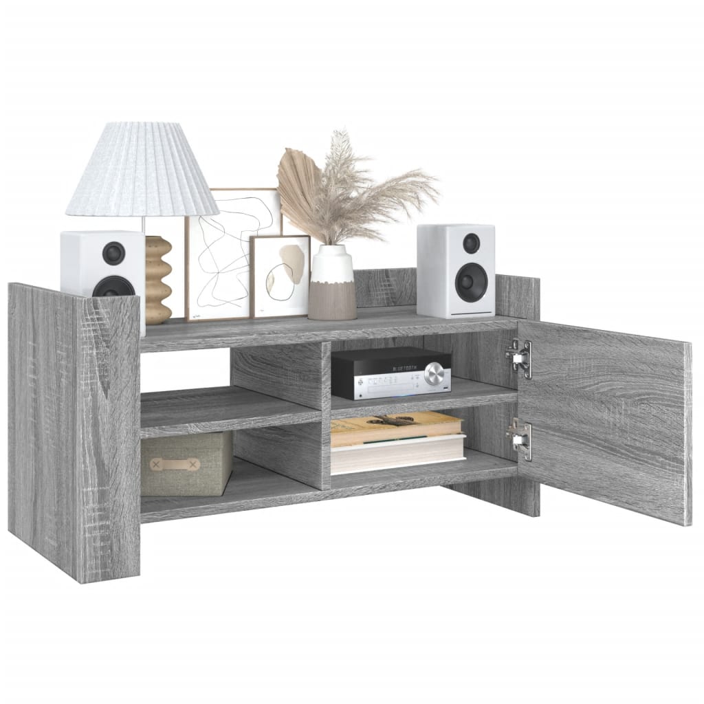 vidaXL TV Cabinet Grey Sonoma 80x35x40 cm Engineered Wood 3
