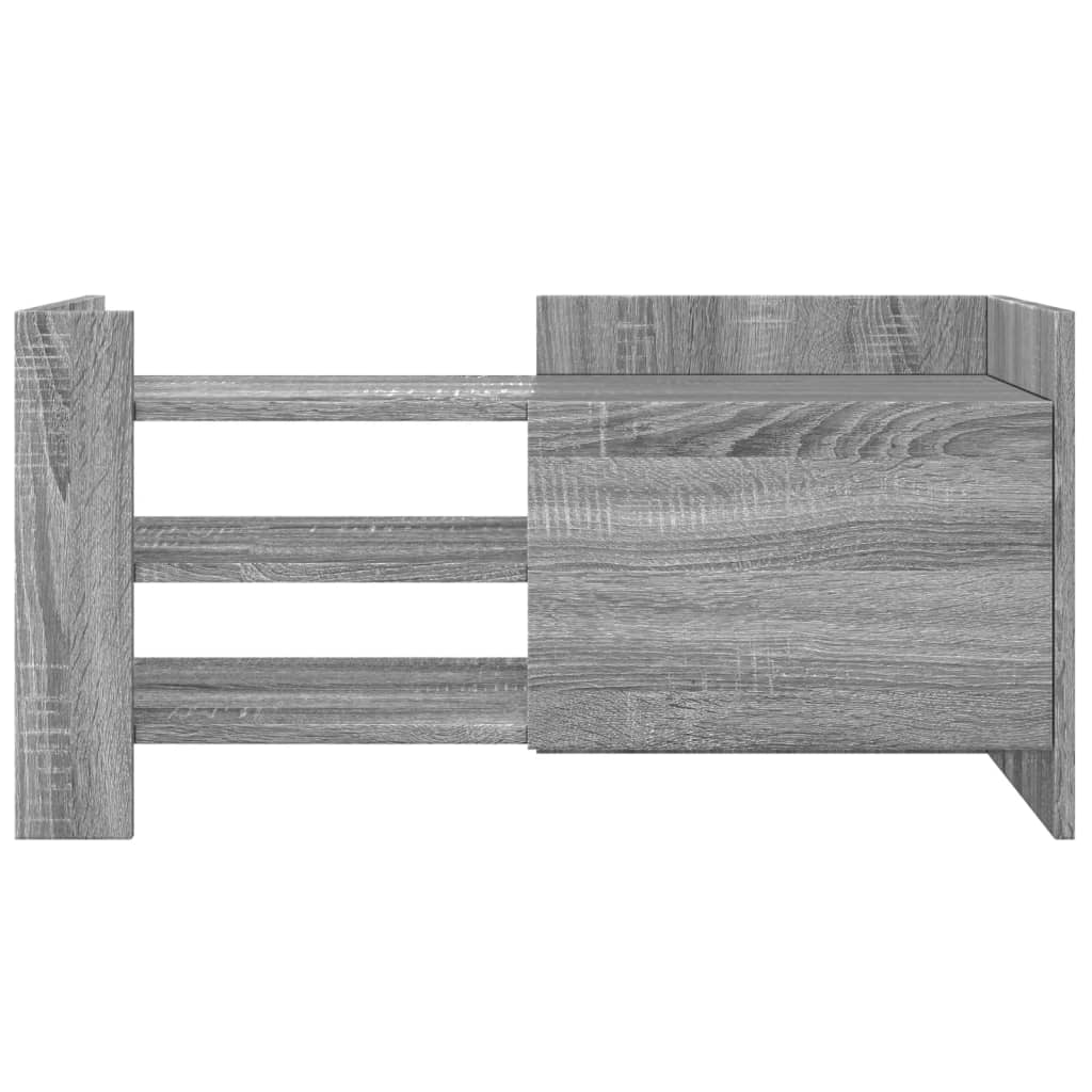 vidaXL TV Cabinet Grey Sonoma 80x35x40 cm Engineered Wood 4