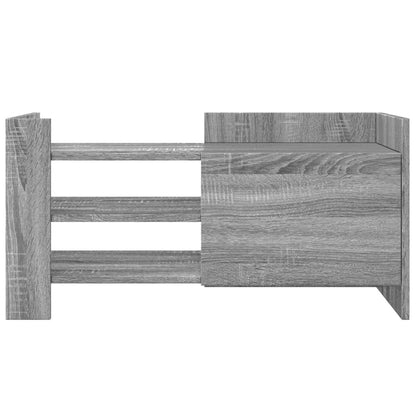 vidaXL TV Cabinet Grey Sonoma 80x35x40 cm Engineered Wood 4