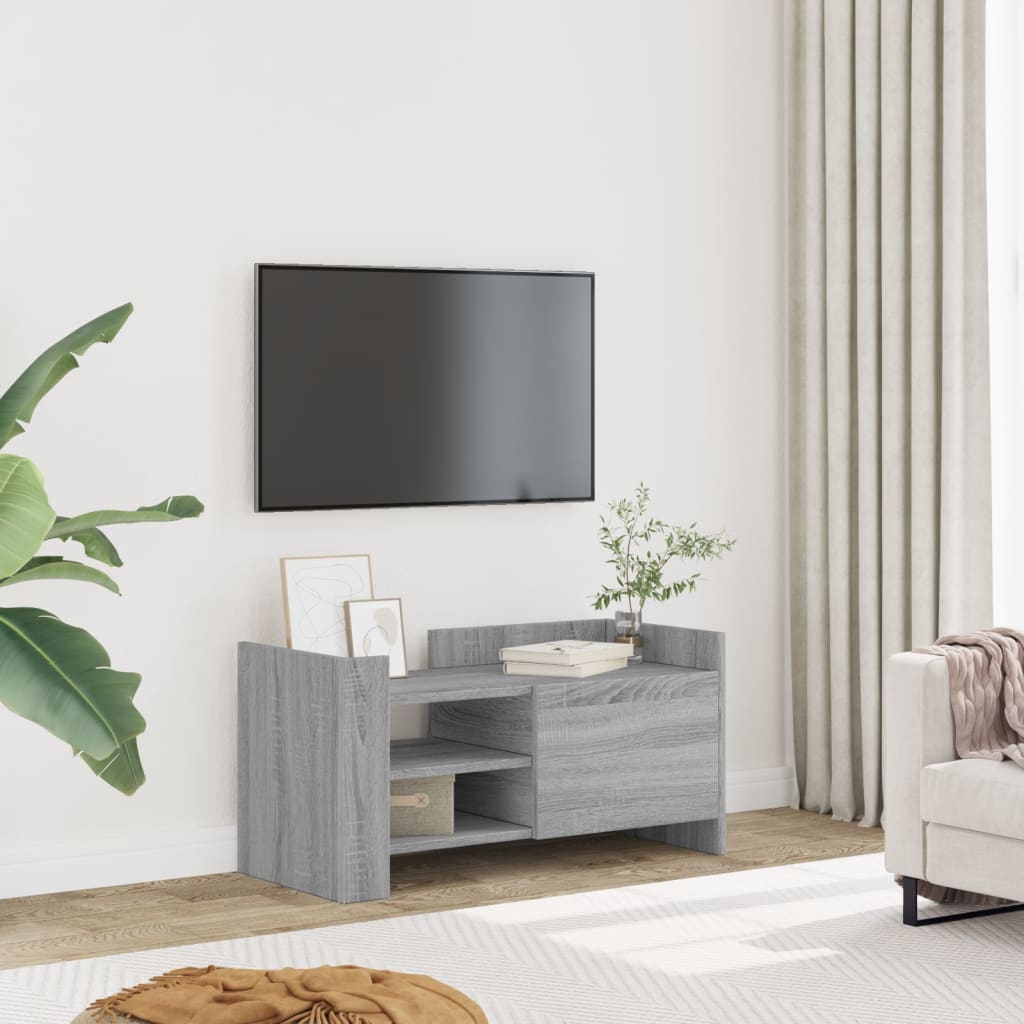 vidaXL TV Cabinet Grey Sonoma 80x35x40 cm Engineered Wood 1