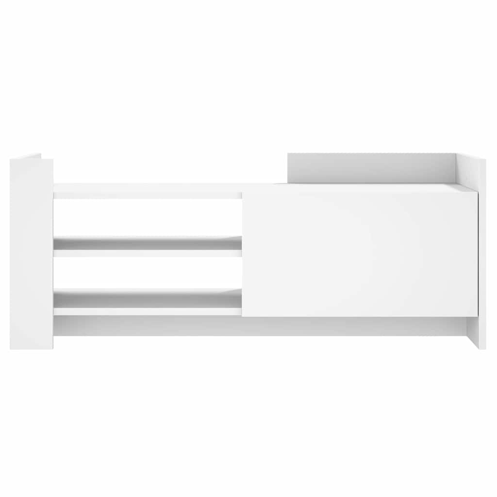 vidaXL TV Cabinet White 100x35x40 cm Engineered Wood 4