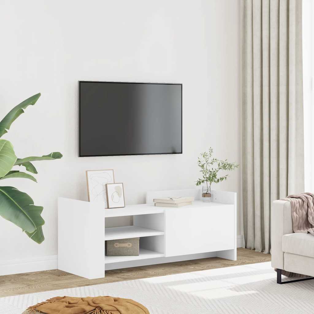 vidaXL TV Cabinet White 100x35x40 cm Engineered Wood 1