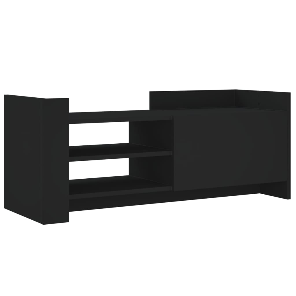vidaXL TV Cabinet Black 100x35x40 cm Engineered Wood 2