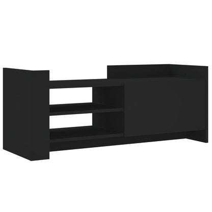 vidaXL TV Cabinet Black 100x35x40 cm Engineered Wood 2