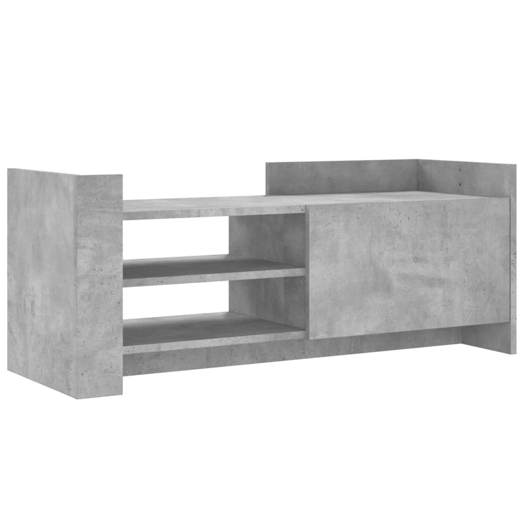 vidaXL TV Cabinet Concrete Grey 100x35x40 cm Engineered Wood 2