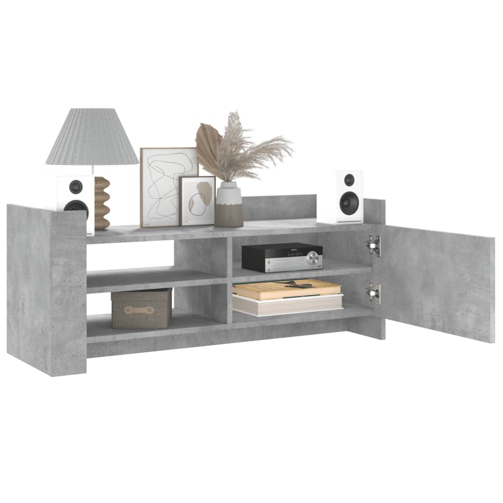 vidaXL TV Cabinet Concrete Grey 100x35x40 cm Engineered Wood 3