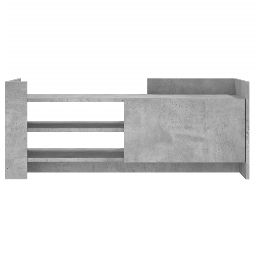 vidaXL TV Cabinet Concrete Grey 100x35x40 cm Engineered Wood 4