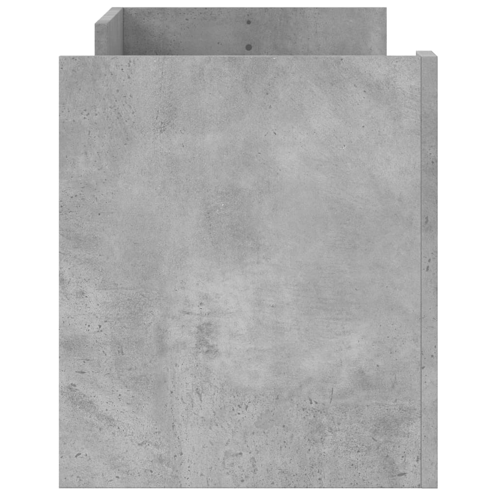 vidaXL TV Cabinet Concrete Grey 100x35x40 cm Engineered Wood 5