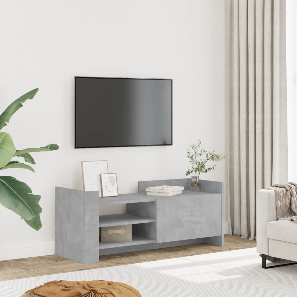 vidaXL TV Cabinet Concrete Grey 100x35x40 cm Engineered Wood 1