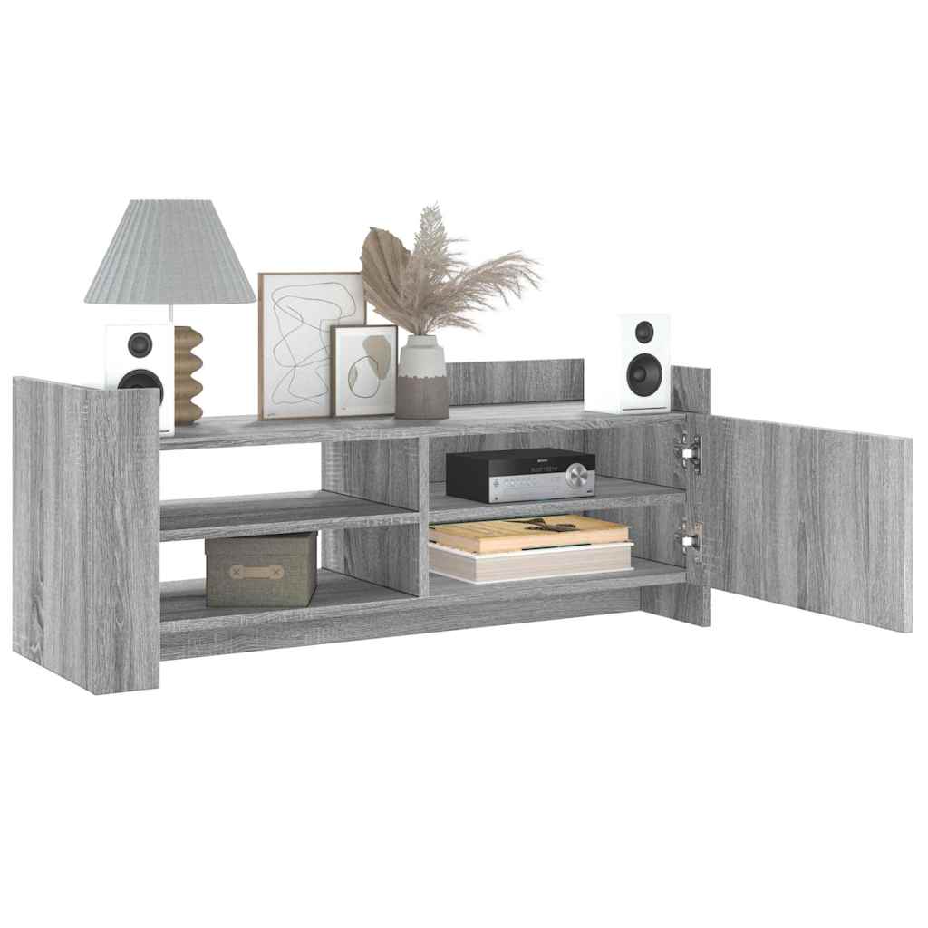 vidaXL TV Cabinet Grey Sonoma 100x35x40 cm Engineered Wood 3
