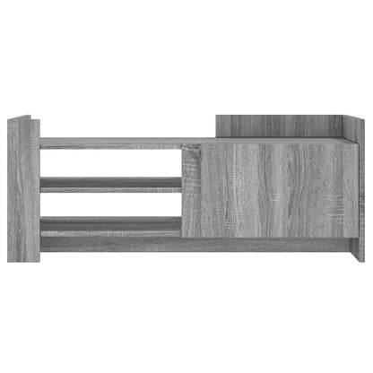 vidaXL TV Cabinet Grey Sonoma 100x35x40 cm Engineered Wood 4