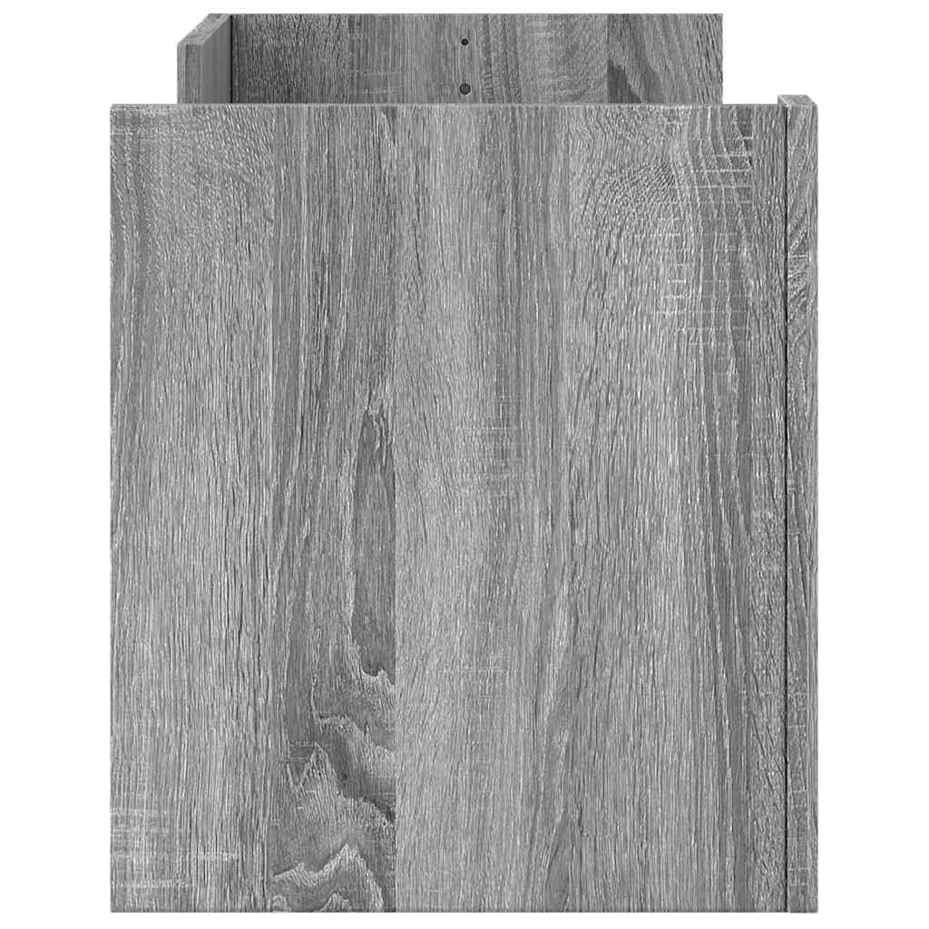 vidaXL TV Cabinet Grey Sonoma 100x35x40 cm Engineered Wood 5
