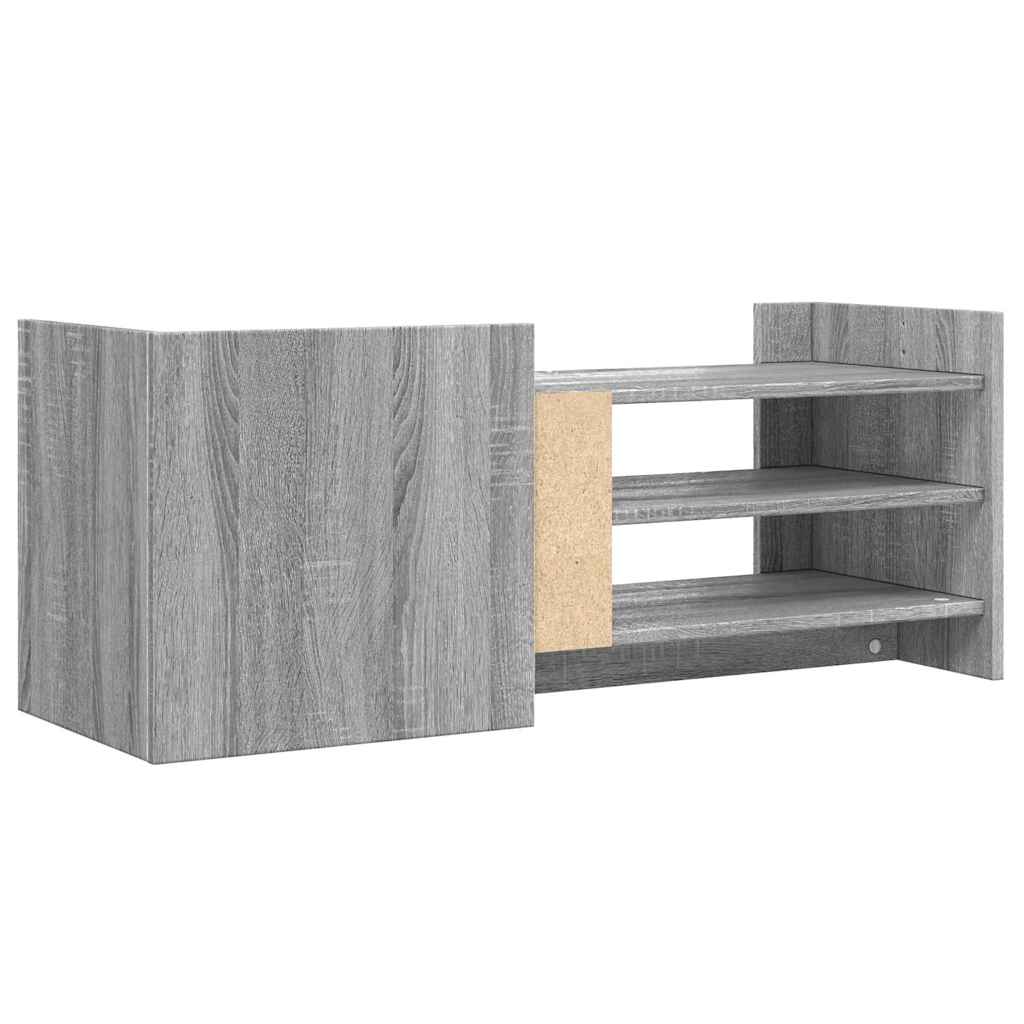vidaXL TV Cabinet Grey Sonoma 100x35x40 cm Engineered Wood 6