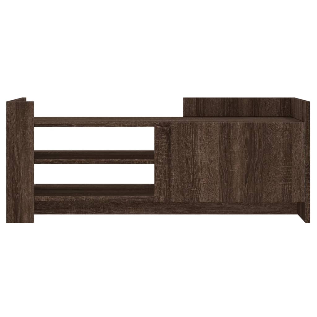 vidaXL TV Cabinet Brown Oak 100x35x40 cm Engineered Wood 4