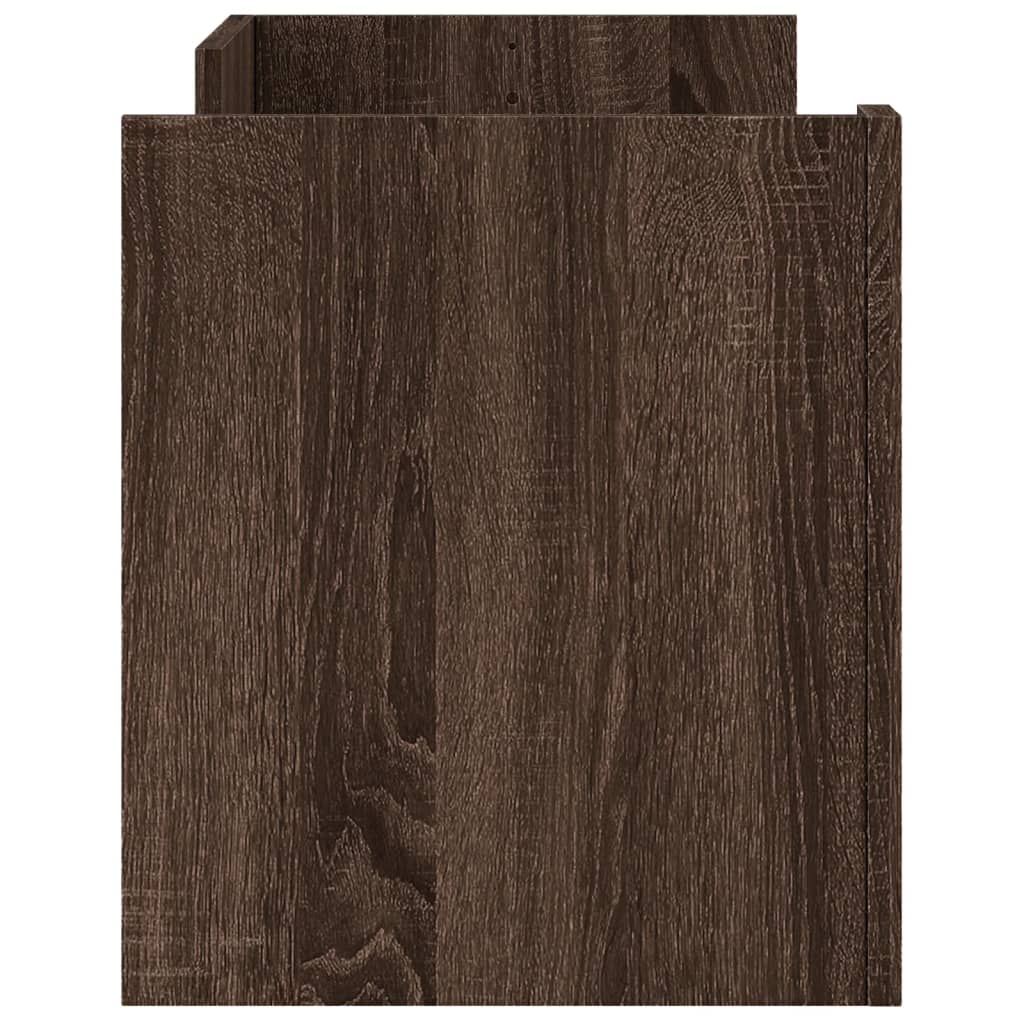 vidaXL TV Cabinet Brown Oak 100x35x40 cm Engineered Wood 5