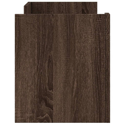 vidaXL TV Cabinet Brown Oak 100x35x40 cm Engineered Wood 5