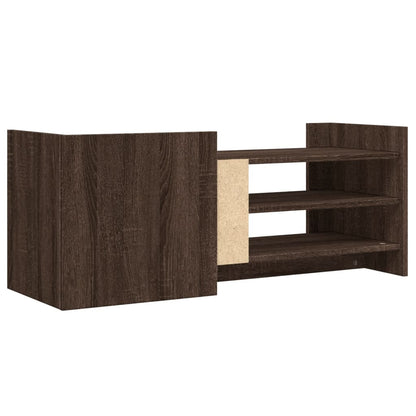 vidaXL TV Cabinet Brown Oak 100x35x40 cm Engineered Wood 6
