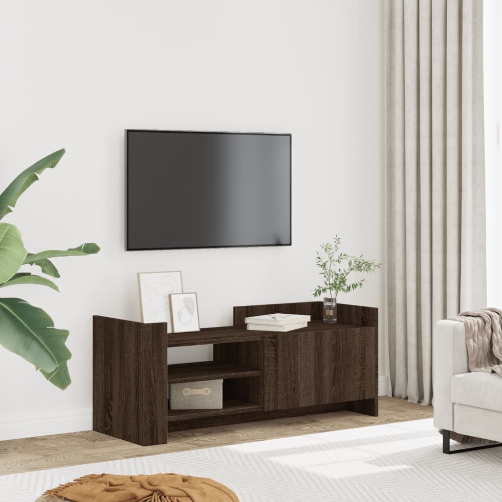 vidaXL TV Cabinet Brown Oak 100x35x40 cm Engineered Wood 1