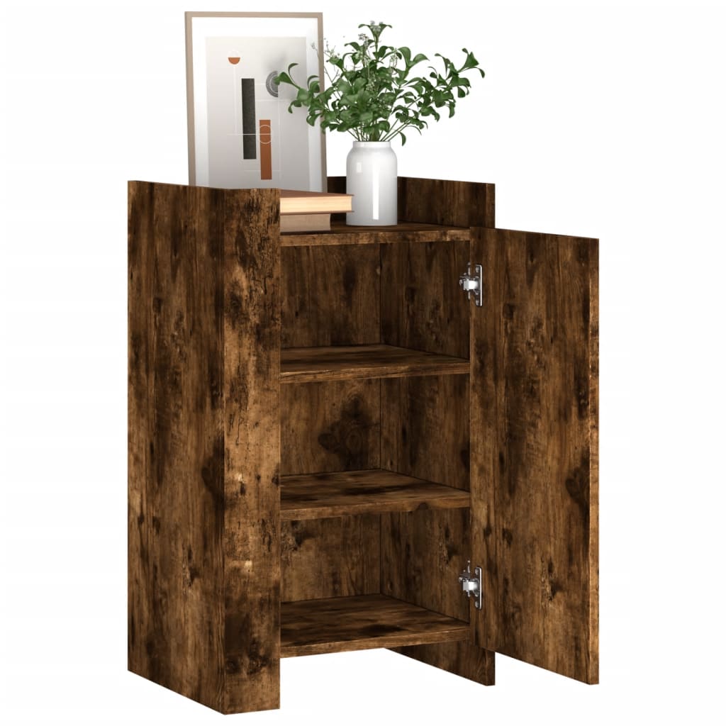 vidaXL Sideboard Smoked Oak 45x35x75 cm Engineered Wood 3
