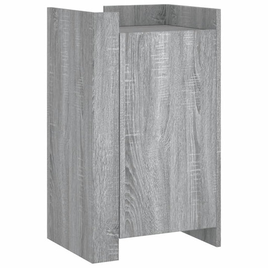 The grey sideboard standing alone against a plain white background