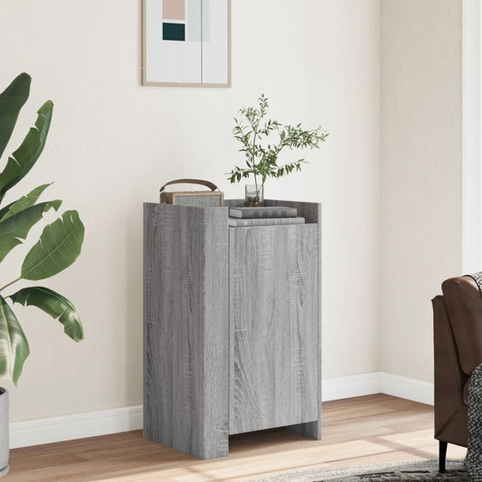 vidaXL Sideboard Grey Sonoma Engineered Wood placed in a bright living room corner