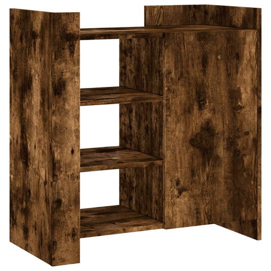 vidaXL Sideboard Smoked Oak 73,5x35x75 cm Engineered Wood 2